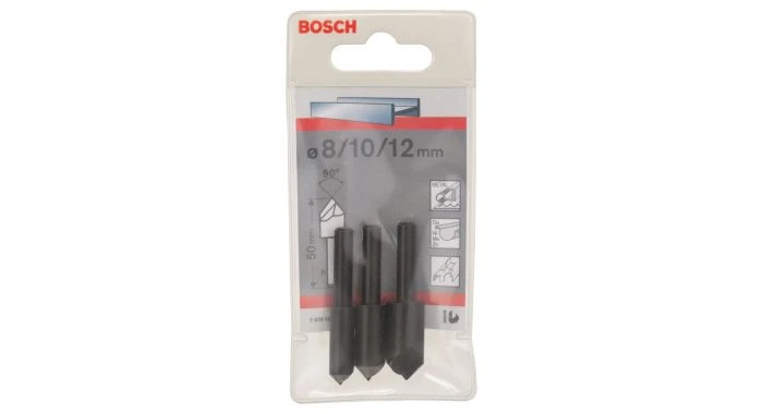 Bosch 2608596667 3-delige Set Conische Verzinkboren 3 Bosch 2608596667 3-delige Set Conische Verzinkboren