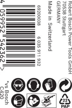 Bosch 2608900898 EXPERT Schuurrol C470 Best For Wood And Paint - 115mm X 5m - K80 -Bosch 2014b96e7ec9103d86b930dc49c03788