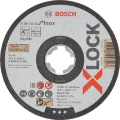 Bosch 2608619262 X-Lock Slijpschijf Standard For Inox - Recht - 125mm