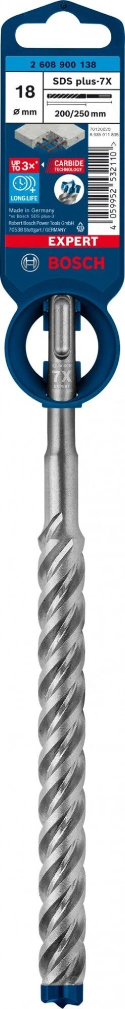 Bosch 2608900138 EXPERT Hamerboor SDS Plus-7X 18x200x265mm -Bosch 34592cce950cafeb3177a891539e81dc