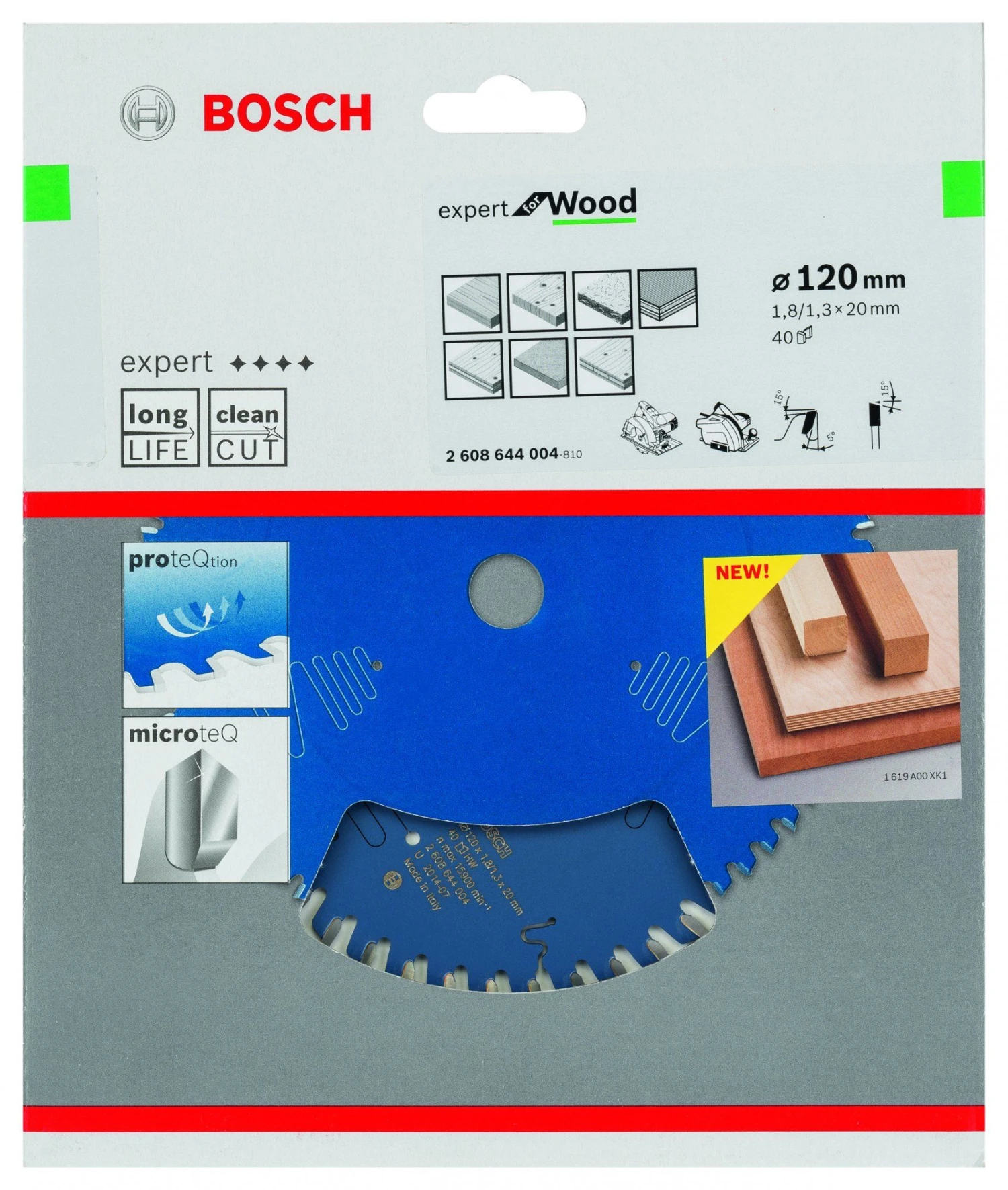 Bosch 2608644004 Expert Cirkelzaagblad - 120 X 20 X 40T - Hout - Carbide 4 Bosch 2608644004 Expert Cirkelzaagblad - 120 X 20 X 40T - Hout - Carbide - Afbeelding 2
