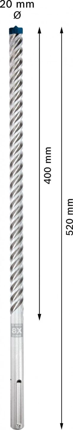 Bosch 2608900229 EXPERT Hamerboor SDS Max-8X 20x400x520mm -Bosch 39f9cf7dce3bc575de462c726372d82b