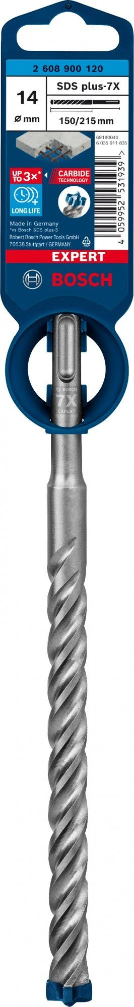 Bosch 2608900120 EXPERT Hamerboor SDS Plus-7X 14x150x215mm 4 Bosch 2608900120 EXPERT Hamerboor SDS Plus-7X 14x150x215mm - Afbeelding 2