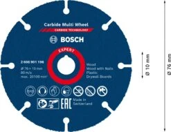 Bosch 2608901196 EXPERT Doorslijpschijf Hardmetaal Multi Wheel 76 X 1 X 10 Mm -Bosch 55316f53281185973d20e6ca2856c249