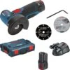 Bosch GWS 12V-76 12V Li-Ion Accu Haakse Slijper Set (2x 3.0Ah Accu) In L-Boxx - 76mm - Koolborstelloos - 06019F200B -Bosch 582b25ac9624a454b5ac8ee7416578e5