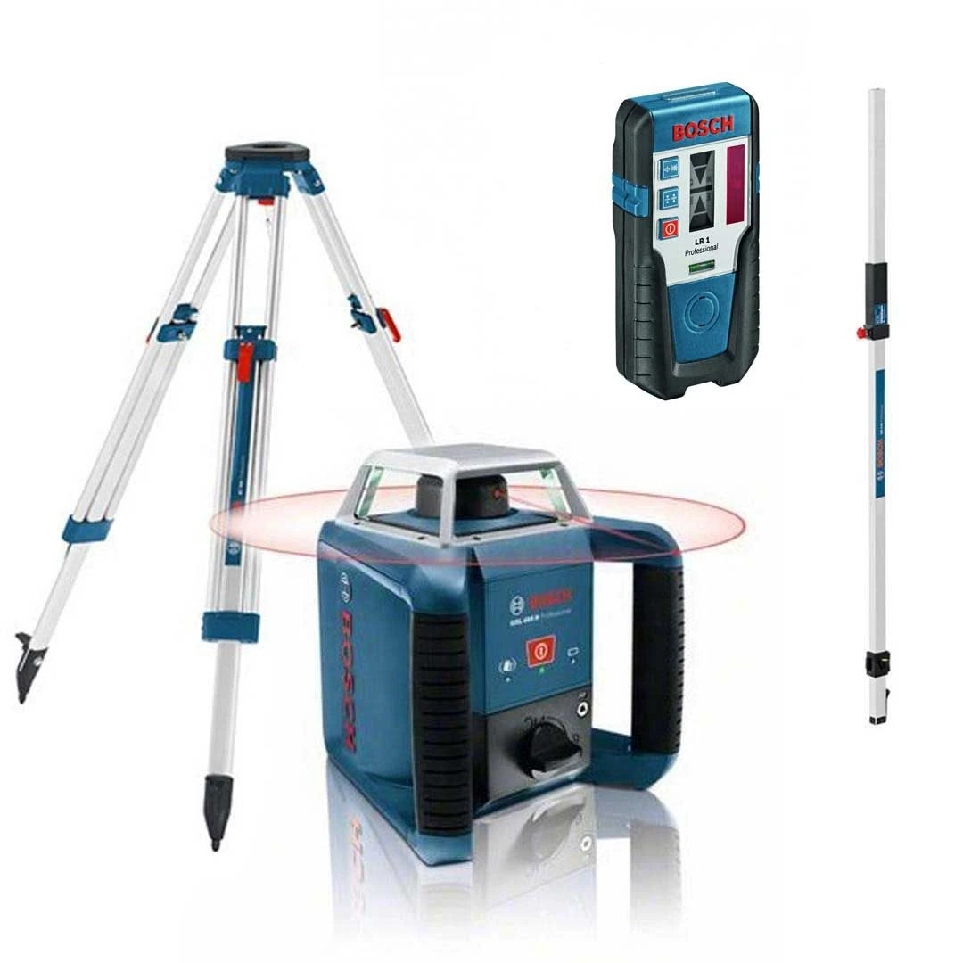 Bosch GRL 400 H Rotatie Laser + LR 1 Ontvanger In Koffer + GR 240 Meetlat + BT 170 HD Statief - 061599403U 3 Bosch GRL 400 H Rotatie Laser + LR 1 Ontvanger In Koffer + GR 240 Meetlat + BT 170 HD Statief - 061599403U