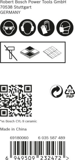 Bosch 2608900595 EXPERT 3-delige Tegelborenset HEX-9 - 5/6/8mm -Bosch 59aaee9678fbd456576336dec8d224ff