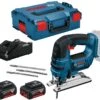 Bosch GST 18 V-LI B 18V Li-Ion Accu Decoupeerzaag Set (2x 4.0Ah Accu) In L-boxx + Zaagbladen - 06015A6106 -Bosch 5cd48dd1cfaad9813e06a58b6fa5ac52