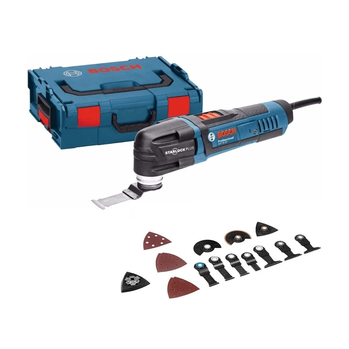 Bosch GOP 30-28 Multitool + 16 Delige Accessoireset In L-Boxx - 300W - 0601237000