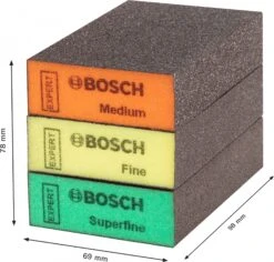Bosch 2608901175 EXPERT 3-delige Schuursponzenset S471, Best For Flats & Edges, 69 X 97 X 26 Mm -Bosch 6543187f133fe6e2bbd805b58e791320