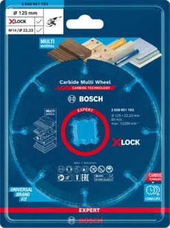 Bosch 2608901193 EXPERT X-LOCK Doorslijpschijf Carbide Multi Wheel 125mm -Bosch 7bcdae8986707fda10976f46120d35b1