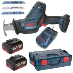 Bosch GSA 18 V-LI C 18V Li-Ion Accu Reciprozaag Set (2x 5.0Ah Accu) In L-Boxx - Snelwissel - 06016A5002