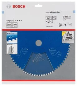 Bosch 2608644113 Expert Cirkelzaagblad - 260 X 30 X 80T - Aluminium - Carbide -Bosch 8b0e7586c7d1273b98c046bb26831e1a