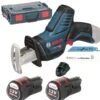 Bosch GSA 12V-14 12V Li-Ion Accu Reciprozaag Set (2x 3.0Ah Accu) In L-Boxx - Snelwissel - 060164L976 -Bosch 90e6eb733f290a9392d3700ca8122725