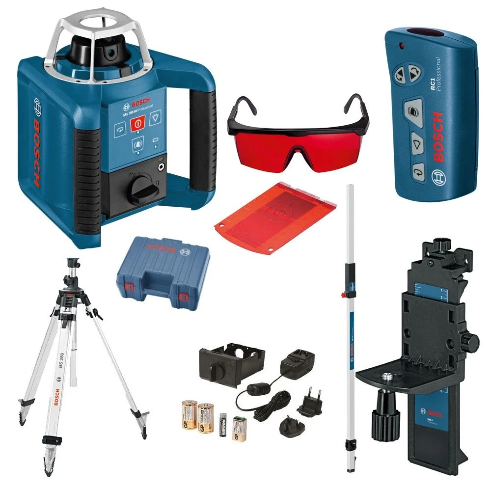 Bosch GRL 300 HV Rotatie Laser Set In Koffer + BT 170 HD Statief + GR 240 Meetlat - 061599405U 3 Bosch GRL 300 HV Rotatie Laser Set In Koffer + BT 170 HD Statief + GR 240 Meetlat - 061599405U