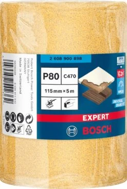 Bosch 2608900898 EXPERT Schuurrol C470 Best For Wood And Paint - 115mm X 5m - K80 -Bosch b8f7eb9fdbbba45f82d4466ddd5d40a1