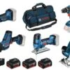 Bosch 5 Toolkit 18V Li-Ion Accu 5-delige Combiset (3x 4.0Ah Accu) In Tas - 0615990L59