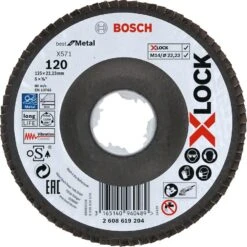 Bosch 2608619204 X-Lock Lamellenschijf Best For Metal - Schuin - Glasvezel - K120 - X571 - 125mm
