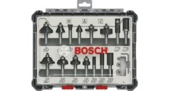 Bosch 2607017473 15-delige Frezenset In Cassette - 1/4"