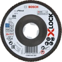 Bosch 2608619203 X-Lock Lamellenschijf Best For Metal - Schuin - Glasvezel - K80 - X571 - 125mm
