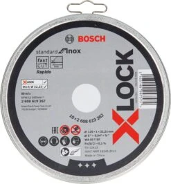 Bosch 2608619267 X-Lock Slijpschijf Standard For Inox In Blik - Recht - 125mm (10st)